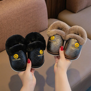 儿童拖鞋冬男童女童防水毛毛，棉拖鞋包跟可爱室内家居婴儿宝宝棉鞋