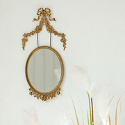 法式镜子化妆镜壁挂梳妆台挂墙卫生间复古做旧装饰品家用