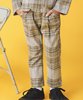 日本breeze2023秋季男童裤，学院礼服风银行家米色格子休闲裤西裤