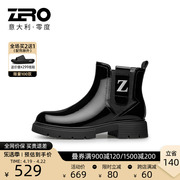 ZRO零度切尔西靴女鞋春季平底靴子真皮短靴潮流时装靴子