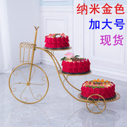 欧式创意铁艺蛋糕架子自行车，生日婚庆婚礼三层，多层甜品展示架