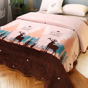 珊瑚绒床单单件双面，加绒法兰绒毛毯单人宿舍冬季铺床毯子绒面垫单
