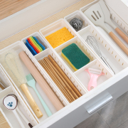 抽屉分格收纳盒日式厨房内置分隔盒餐具分，格储物盒化妆品整理盒子