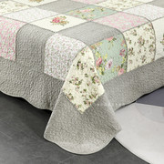 双面纯棉韩国床盖欧式绗缝被四件套夹棉加厚床罩被套铺盖床单i.