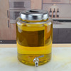 油罐厨房家用玻璃装油瓶大容量带盖油壶大号，花生储油罐食用油桶