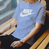 nike耐克天蓝色短袖男装，2023冬季运动服纯棉半袖，t恤圆领上衣