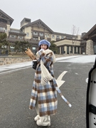 高级感复古格纹羊毛大衣女2023年韩版冬季加厚夹棉毛呢外套