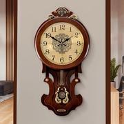 欧式时钟挂钟客厅高档挂表家用大气，复古壁钟中式时尚挂墙钟表