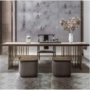 新中式茶桌椅组合禅意客厅实木书桌简约现代轻奢茶台茶室办公家具