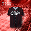 ac米兰都市系列红黑色，棒球短袖开衫，休闲运动男女t恤