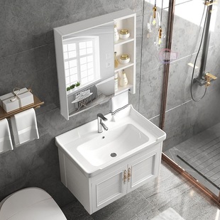 浴室柜洗手盆组合小户型脸盆家用简约卫生间洗漱台阳台欧式