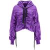 Khrisjoy 紫色女士短款风衣夹克时尚欧美风小众褶皱夹克外套
