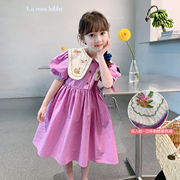 女童连衣裙2023夏装儿童韩版刺绣，公主裙宝宝夏季洋气甜美裙子