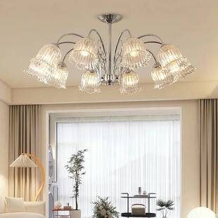 法式现代客厅主灯大灯简约优雅家用客厅卧室吊灯吸顶灯餐厅灯饰