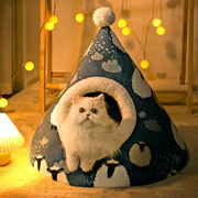 猫窝冬季保暖蒙古包半封闭式，可爱小狗窝四季通用猫咪垫子宠物用品