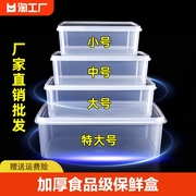 保鲜盒食品级冰箱专用商用食堂摆摊收纳盒塑料长方形，密封盒子带盖