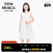 littlemoco童装夏装，儿童女童无袖网纱爱心，连衣裙子kbb2drs048