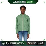 香港直邮潮奢 Lacoste 法国鳄鱼 男士绿色拉链夹克