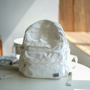 猫西CATWEST设计原创牛仔白双肩包女背包学生书包2023旅行包