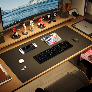 皮革鼠标垫超大号电脑桌垫老板办公室桌面垫键盘书桌垫子桌布定制