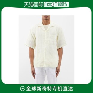 香港直邮120% Lino 男士亚麻短袖衬衫