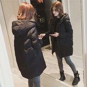 羽绒服2021年女装韩版棉服外套黑色棉袄中长款棉衣女冬季加厚