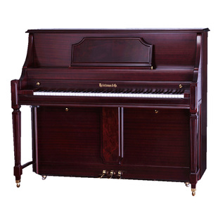 星海海资曼 中加合资欧式古典立式钢琴考级专业演奏琴123AB酒红色