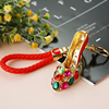 韩国创意可爱水钻彩色高跟鞋汽车钥匙扣女包挂饰挂件简约钥匙链圈