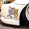 猫和老鼠电动车装饰贴纸汤姆猫，可爱创意个性汽车划痕遮挡贴画车贴