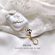 原创复古菊花手机耳机，塞插孔适用于苹果安卓type-c充电口防尘塞