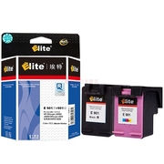 埃特(elite)e901黑色+彩色，墨盒套装适用惠普officejetj4580