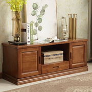 中式实木电视柜组合现代简约客厅卧室，视听柜橡胶木抽屉储物地柜