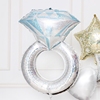 超大钻戒戒指铝箔气球进口婚礼，婚庆花童手拿球装饰拍照道具