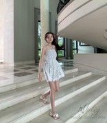泰国设计师设计 蕾丝爱心露背甜美公主连衣裙短裙