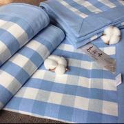 纯棉粗布床单三件套床品套件粗布凉席加厚床单