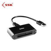 SSK飚王 usb3.0高速多合一多功能tf/sd/cf金属读卡器手机相机迷你