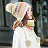 秋冬款帽儿童毛线帽厚实通用彩色多色孕妇绒面maozi