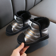 2022儿童雪地靴男童棉鞋冬季加绒宝宝棉鞋，小女童靴子秋冬季中筒靴