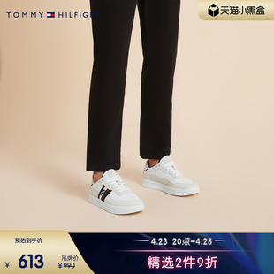 Tommy 男装时尚红白蓝条纹拼接厚底低帮休闲运动小白鞋FM0FM04585