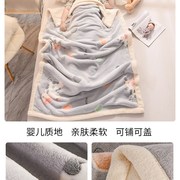 儿童毛毯婴儿小被子加厚冬季珊瑚，绒盖毯子法兰绒毯宝宝保暖午睡毯