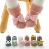 ins冬款韩版婴儿毛圈，加厚立体公仔卡通点胶，防滑宝宝地板袜中筒袜