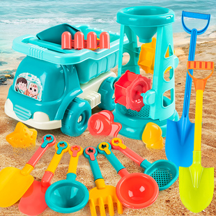 挖沙玩具儿童沙滩套装宝宝玩沙子，挖土小铲子3-6岁女孩工具车套装