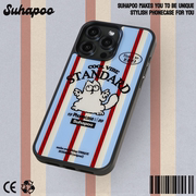 suhapoo壳内策展 条纹西蒙猫磁吸附手机壳iPhone15promax苹果13原创12ins风11pro14plus全包美式复古