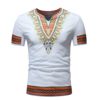 亚马逊速卖通男装大码非洲民族风印花短袖V领T恤衫ZT-T08