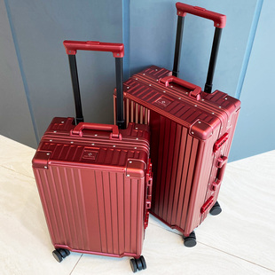 金登仕(金登仕)红色，结婚行李箱陪嫁拉杆箱，新娘嫁妆备婚密码旅行箱女皮箱子