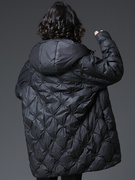 妈妈羽绒服冬装中长款大码加厚保暖200斤中老年女装冬季外套