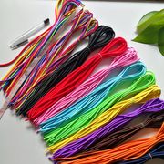 10根传统长发绳扎马尾黑头绳橡皮筋高弹力(高弹力，)儿童发饰学生彩色发绳