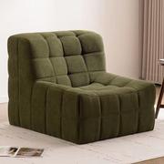 设计师创意单人沙发椅毛毛虫款复古方块懒人沙发网红风懒人沙发床