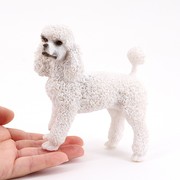 3款贵宾犬模型12.5cm仿真动物实心贵妇犬宠物狗儿童玩具桌面摆件