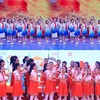 儿童红领巾大合唱服演出服中小学生，少先队员合唱团诗歌朗诵表演服